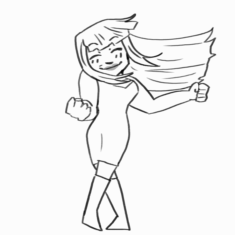 A gif of Viva, my character, dancing.